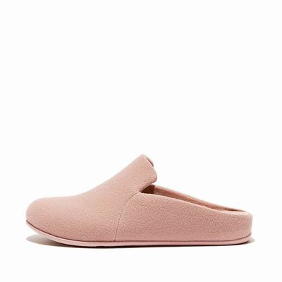 Beige Women's Fitflop CHRISSIE II Haus Felt Slippers | PM8765432