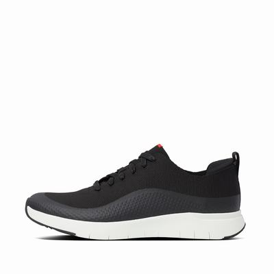 Black Men's Fitflop UBERKNIT EVER Knit Sneakers | TE3269518