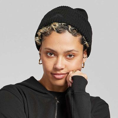 Black Women's Fitflop BASIC THREADS Merino Wool Knit Beanie | IA8206341