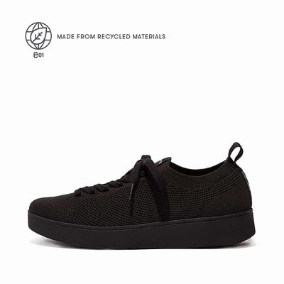 Black Women's Fitflop RALLY E01 Multi-Knit Sneakers | XK0561348