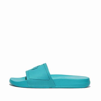 Blue Women's Fitflop IQUSHION Pool Slides | UM0385649