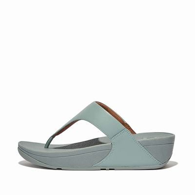 Blue Women's Fitflop LULU Leather Toe-Post Sandals | KE8391427