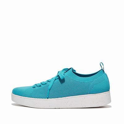 Blue Women's Fitflop RALLY E01 Multi-Knit Sneakers | XN7621049