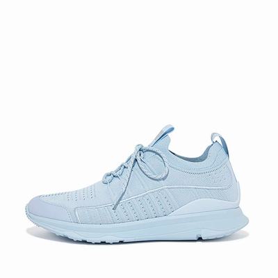 Blue Women's Fitflop VITAMIN FF Knit Sports Sneakers | HY1849506