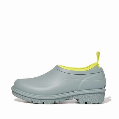 Blue Women's Fitflop WONDERCLOG Neon-Pop Waterproof Rubber Clogs | JA9485276