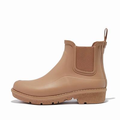 Brown Women's Fitflop WONDERWELLY Chelsea Rain Boots | DN2304659