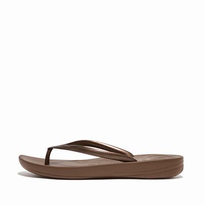 Chocolate Women's Fitflop IQUSHION Ergonomic Flip Flops | KD7925604