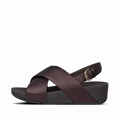 Chocolate Women's Fitflop LULU Metallic Leather Sandals | PM1596807