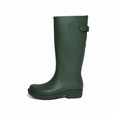 Deep Green Women's Fitflop WONDERWELLY Tall Rain Boots | GQ6034185