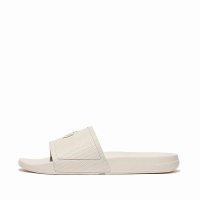 Grey Beige Men's Fitflop IQUSHION Pool Slides | AT2318709