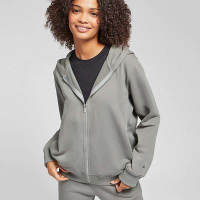 Grey Women's Fitflop BASIC THREADS Full Zip Hoodie | HZ4832750