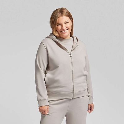 Grey Women's Fitflop BASIC THREADS Full Zip Hoodie | JU1624953