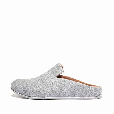 Grey Women's Fitflop CHRISSIE II Haus Felt Slippers | CX5210943