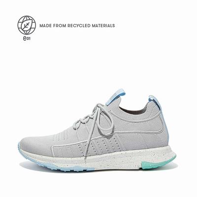 Grey Women's Fitflop VITAMIN FF E01 Knit Sports Sneakers | EZ9304625