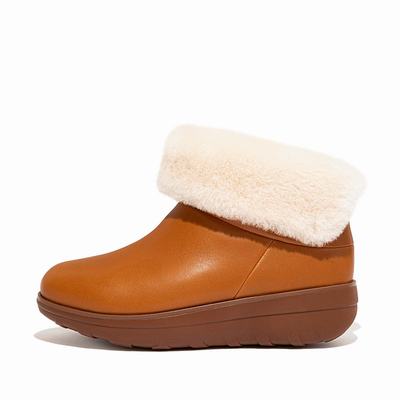 Light Brown Women's Fitflop MUKLUK SHORTY Waterproof Shearling-Lined Ankle Boots | YR8976305