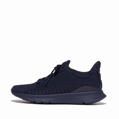 Navy Women's Fitflop VITAMIN FFX Knit Sports Sneakers | BY1098675