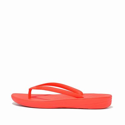 Orange Women's Fitflop IQUSHION Ergonomic Flip Flops | CU1785923