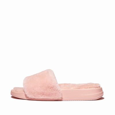 Pink Women's Fitflop IQUSHION Shearling Slippers | BK7821906