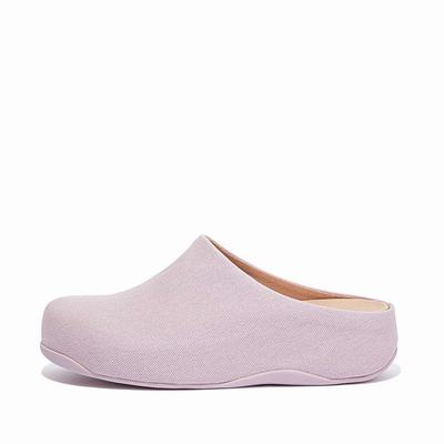 Pink Women's Fitflop SHUV Canvas Clogs | BW2743068