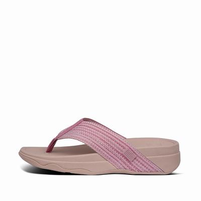 Pink Women's Fitflop SURFA Toe-Post Sandals | CB6493702