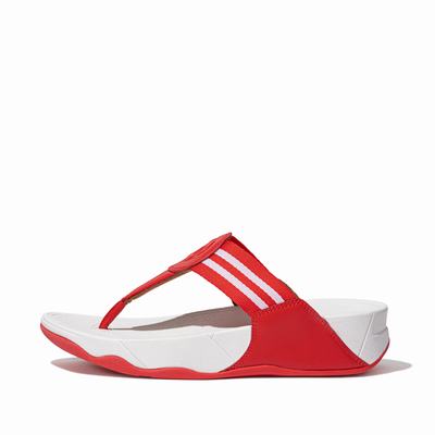 Red Women's Fitflop WALKSTAR Webbing Toe-Post Sandals | GL1390862