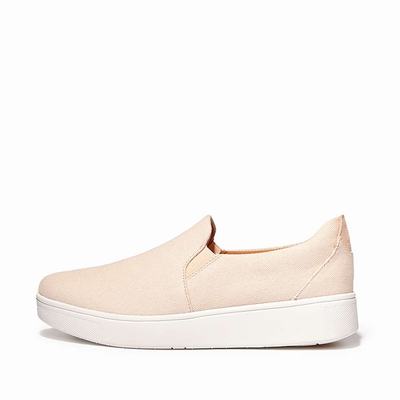 Rose Women's Fitflop RALLY Canvas Slip-On Skate Sneakers | PB7389562