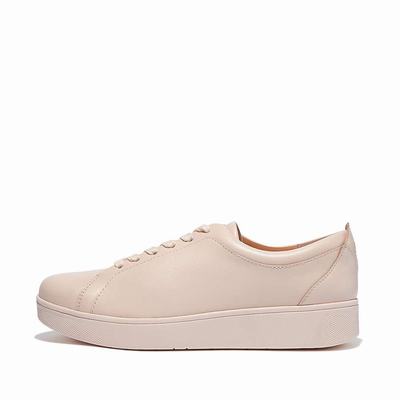 Rose Women's Fitflop RALLY Leather Sneakers | FW3459126