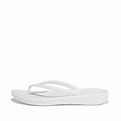 White Women's Fitflop IQUSHION Ergonomic Flip Flops | IH3029764