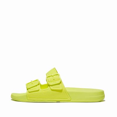 Yellow Women's Fitflop IQUSHION Two-Bar Buckle Slides | ND9203568