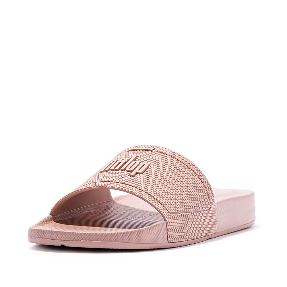 Beige Women's Fitflop IQUSHION Pool Slides | LK6375901