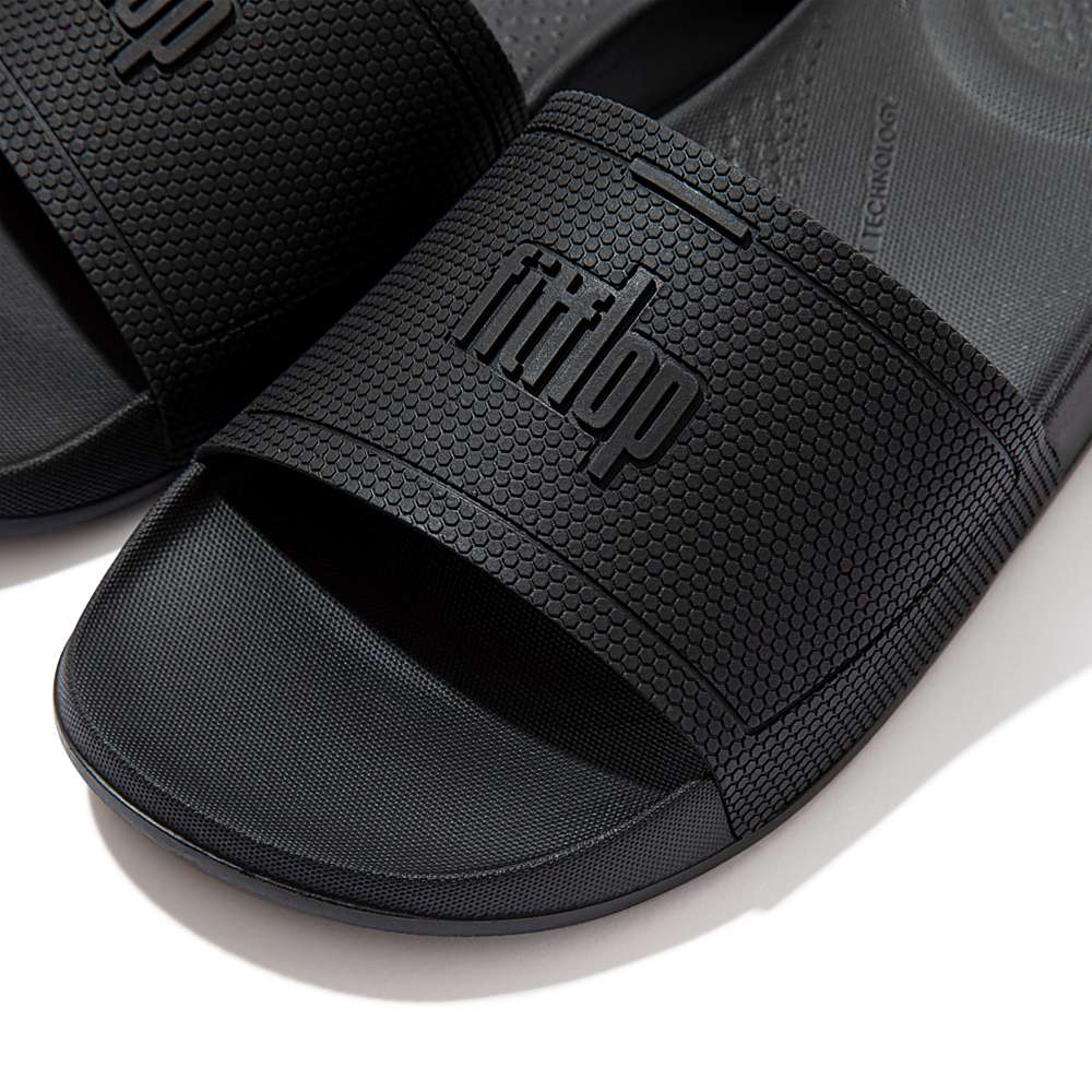 Black Women's Fitflop IQUSHION Pool Slides | FJ0268173