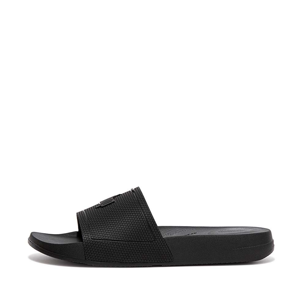 Black Women\'s Fitflop IQUSHION Pool Slides | FJ0268173