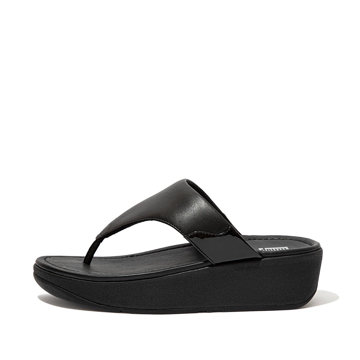 Black Women\'s Fitflop MYLA Toe-Thongs Sandals | LD3257890