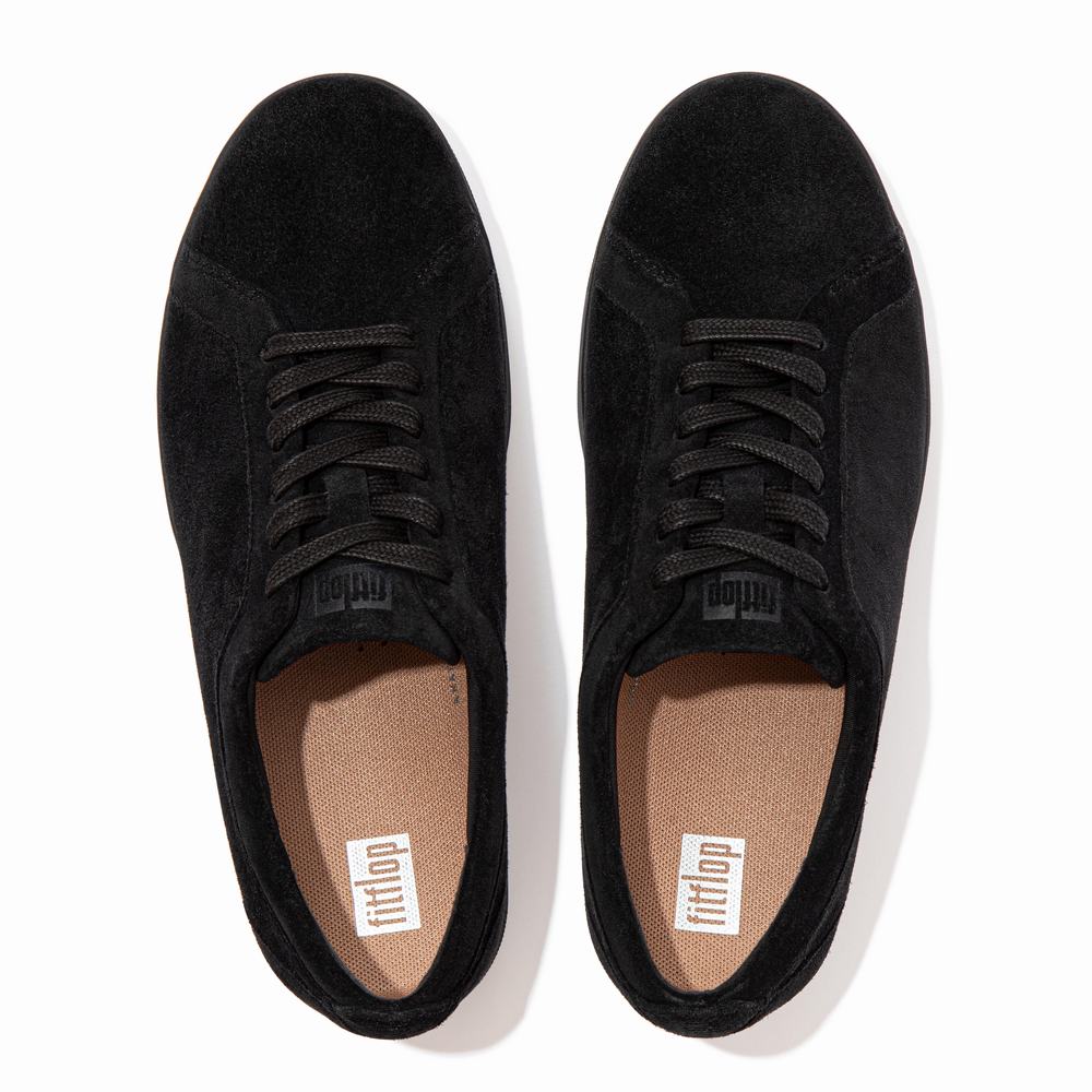 Black Women's Fitflop RALLY Suede Sneakers | KN8297046