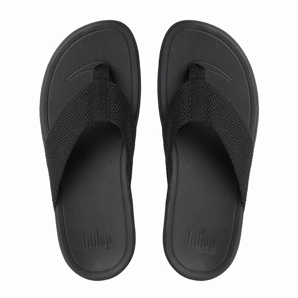 Black Women's Fitflop SURFA Toe-Post Sandals | HB9071284