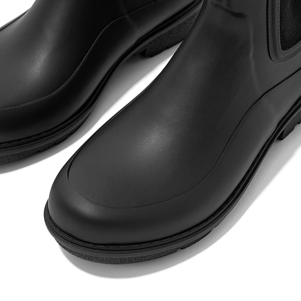 Black Women's Fitflop WONDERWELLY Chelsea Rain Boots | AS8956120