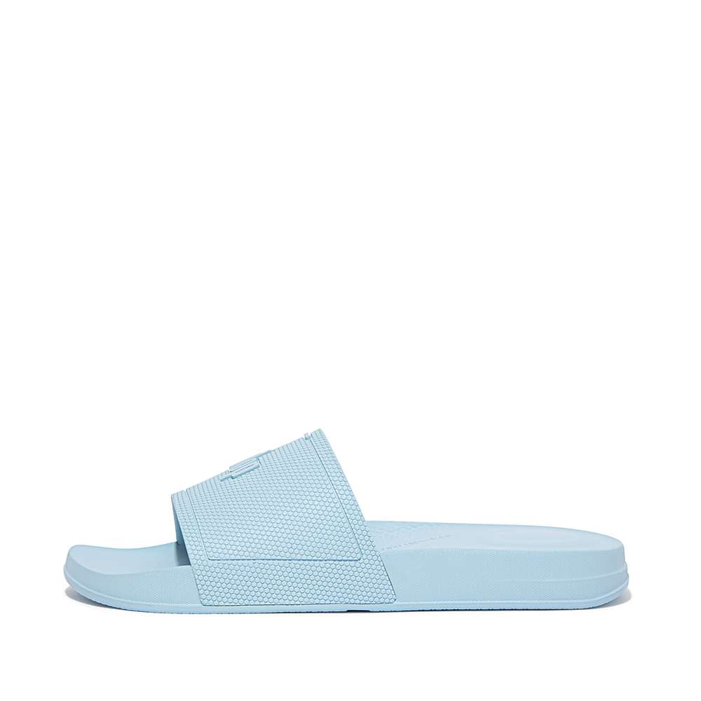 Blue Men\'s Fitflop IQUSHION Pool Slides | LH8427150