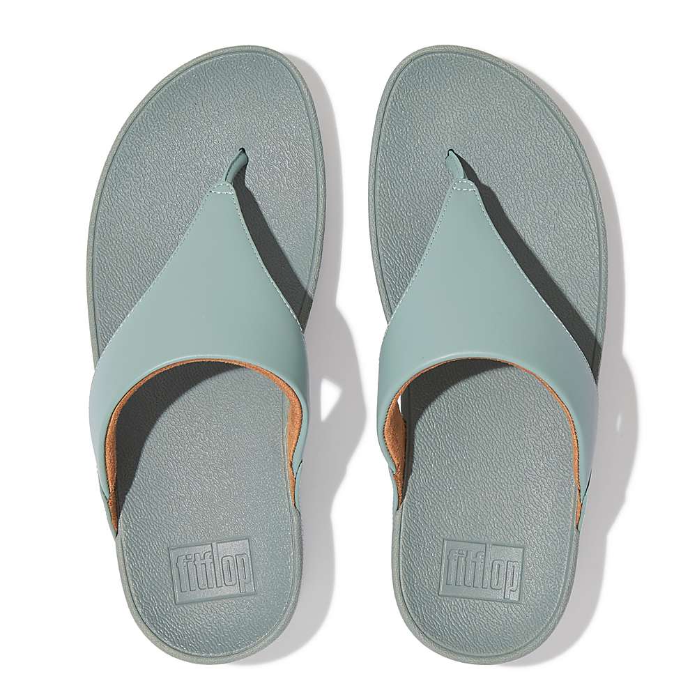 Blue Women's Fitflop LULU Leather Toe-Post Sandals | KE8391427