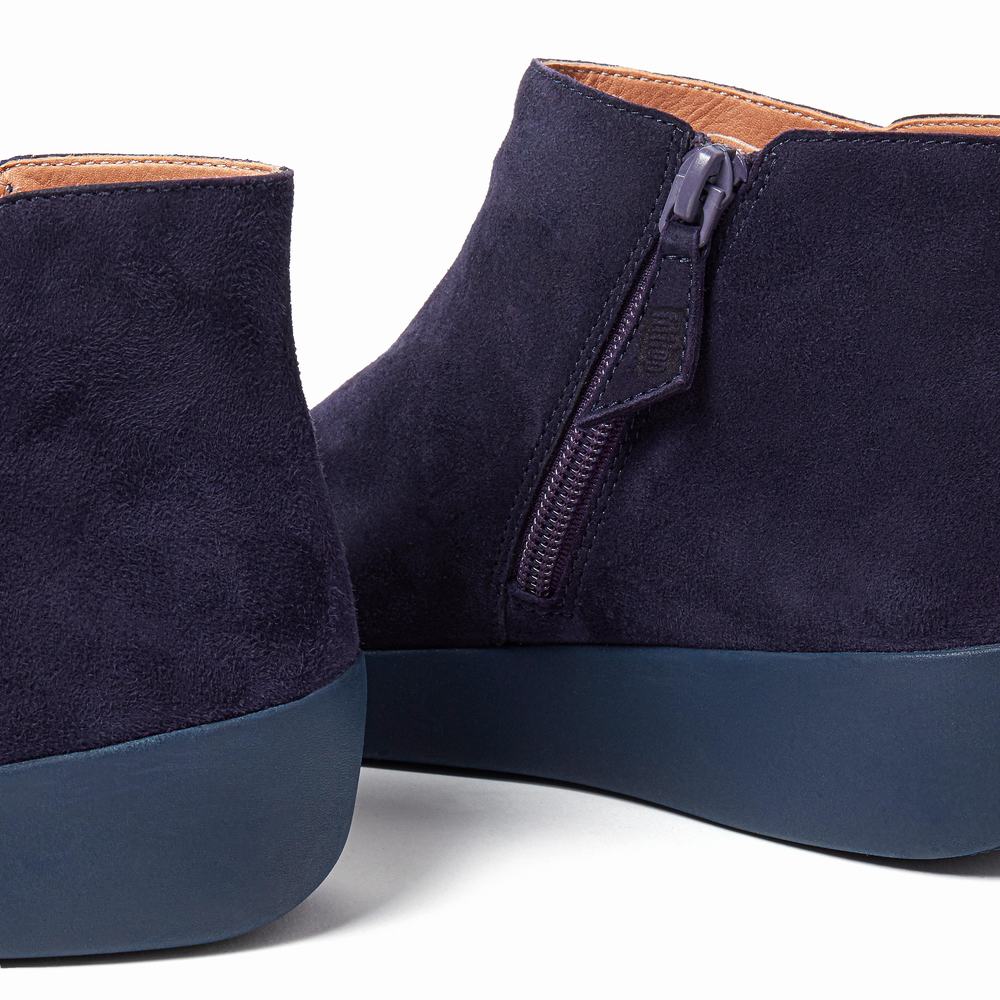 Blue Women's Fitflop SUMI Suede Ankle Boots | DS5640279