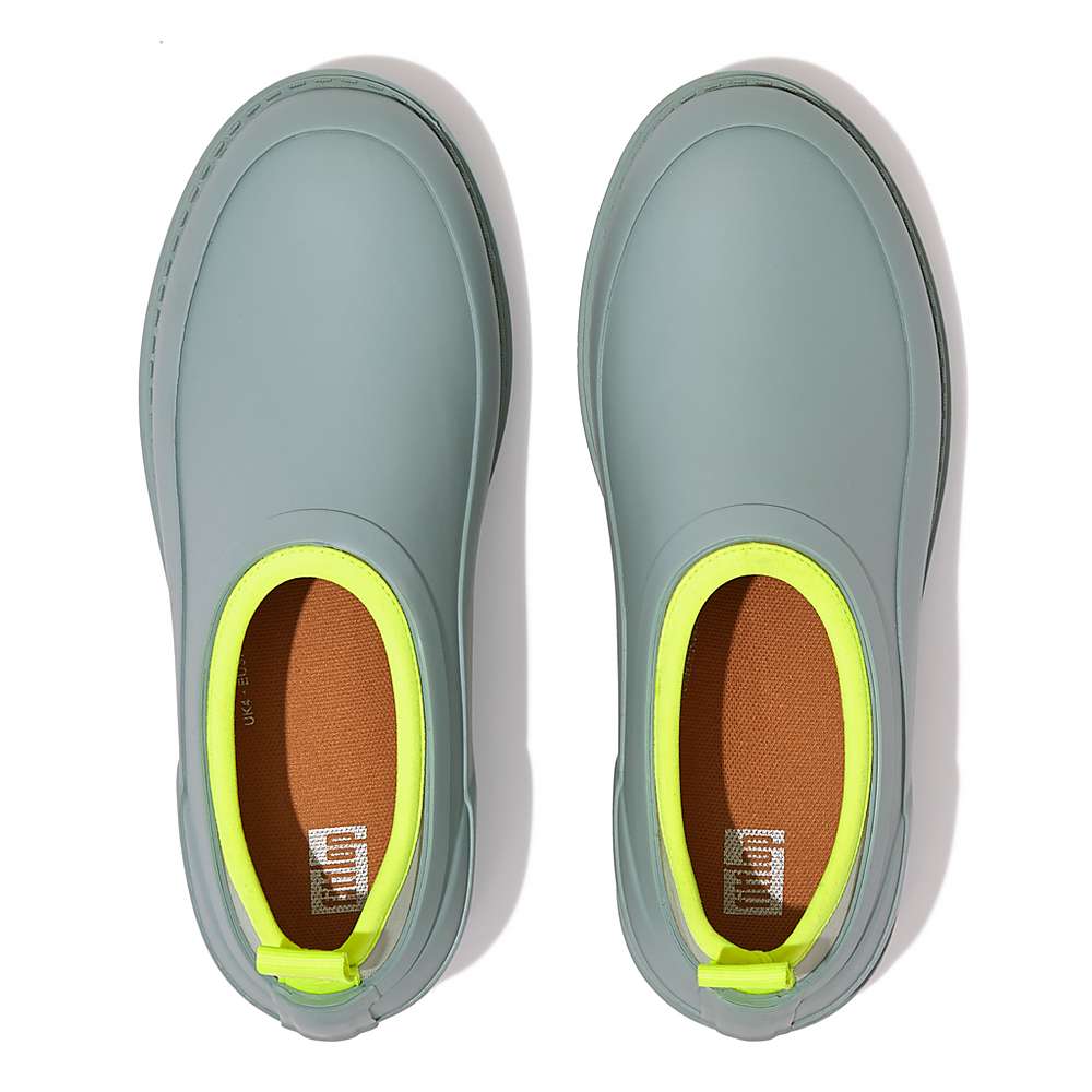 Blue Women's Fitflop WONDERCLOG Neon-Pop Waterproof Rubber Clogs | JA9485276