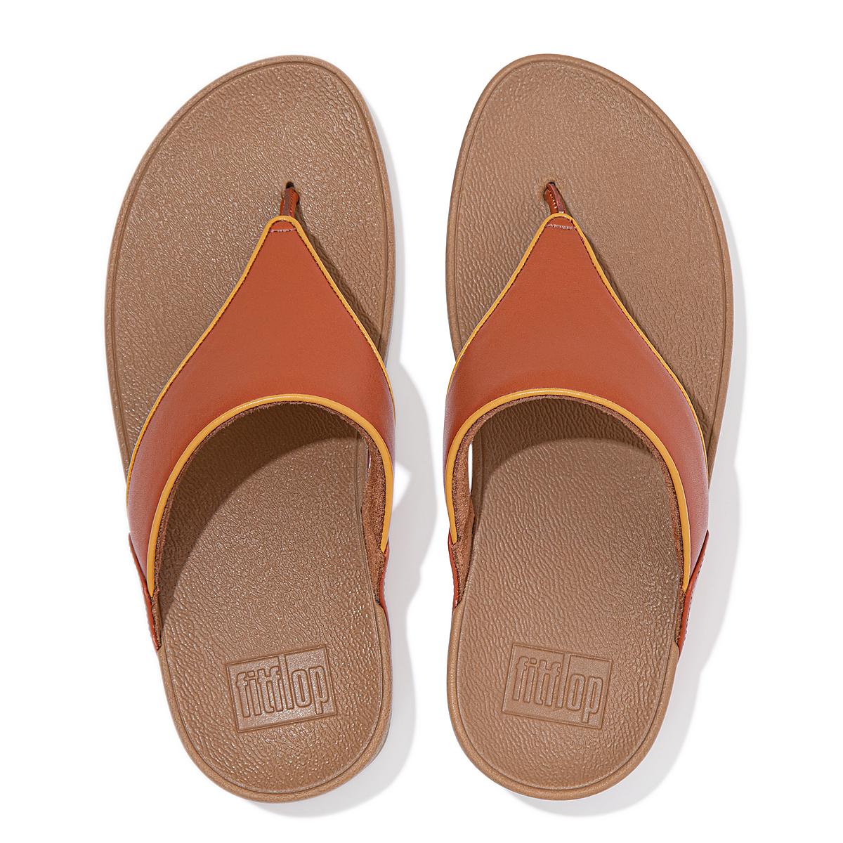 Brown Women's Fitflop LULU Pop Binding Toe-Post Sandals | LF0652483