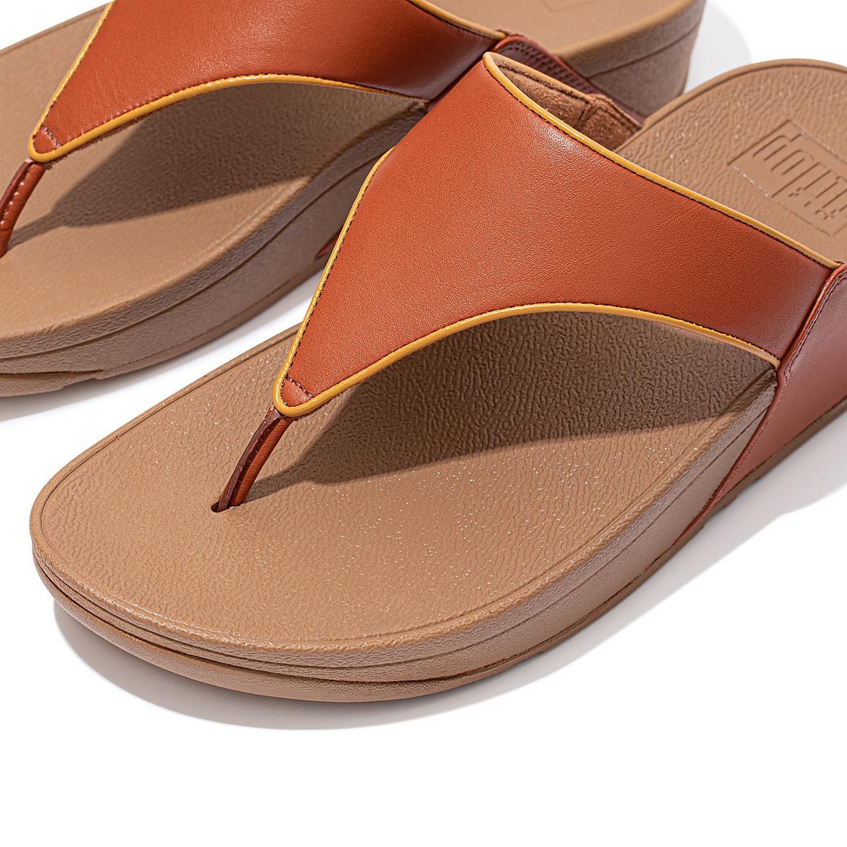 Brown Women's Fitflop LULU Pop Binding Toe-Post Sandals | LF0652483