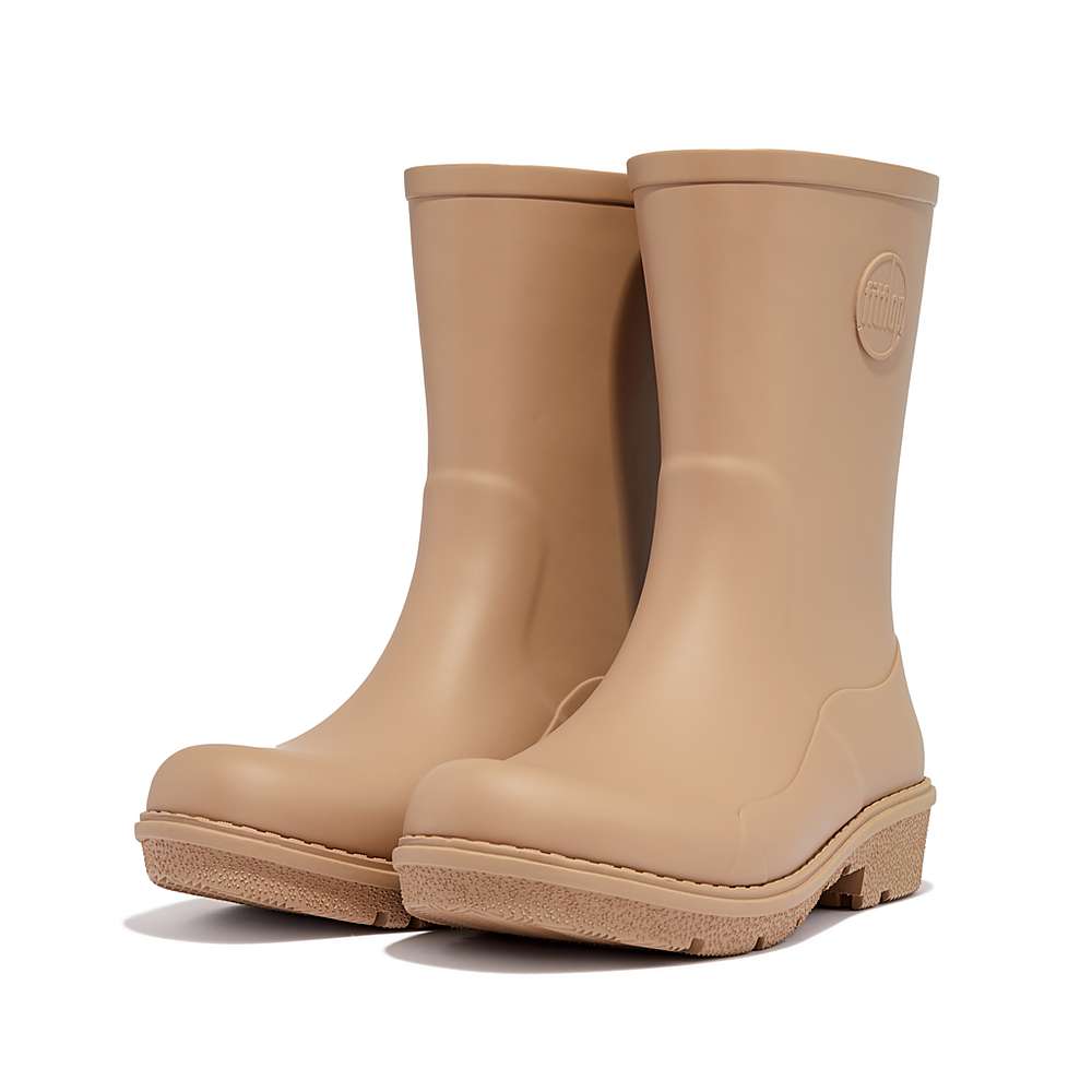 Brown Women's Fitflop WONDERWELLY Short Rain Boots | NR6425380