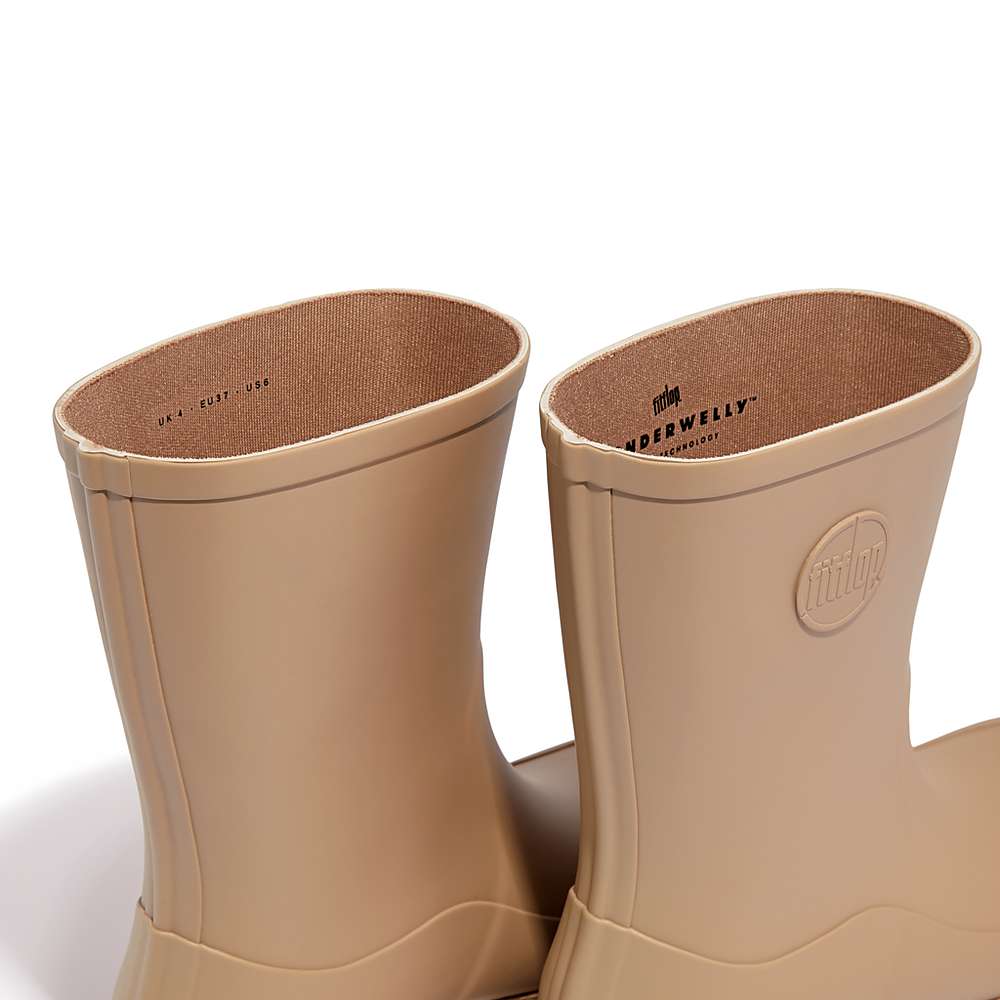 Brown Women's Fitflop WONDERWELLY Short Rain Boots | NR6425380