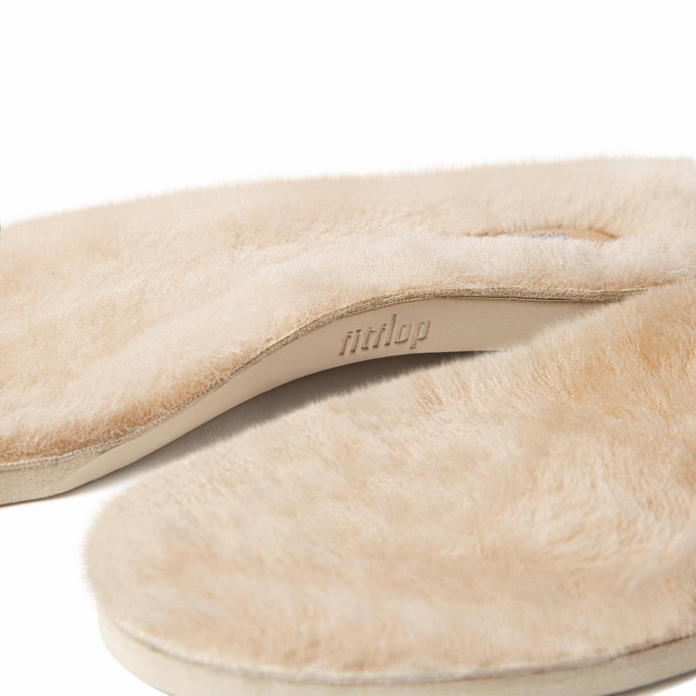 Cream Women's Fitflop WONDERWELLY Luxe Shearling Insoles 1 Pair Insoles | ZB9452631