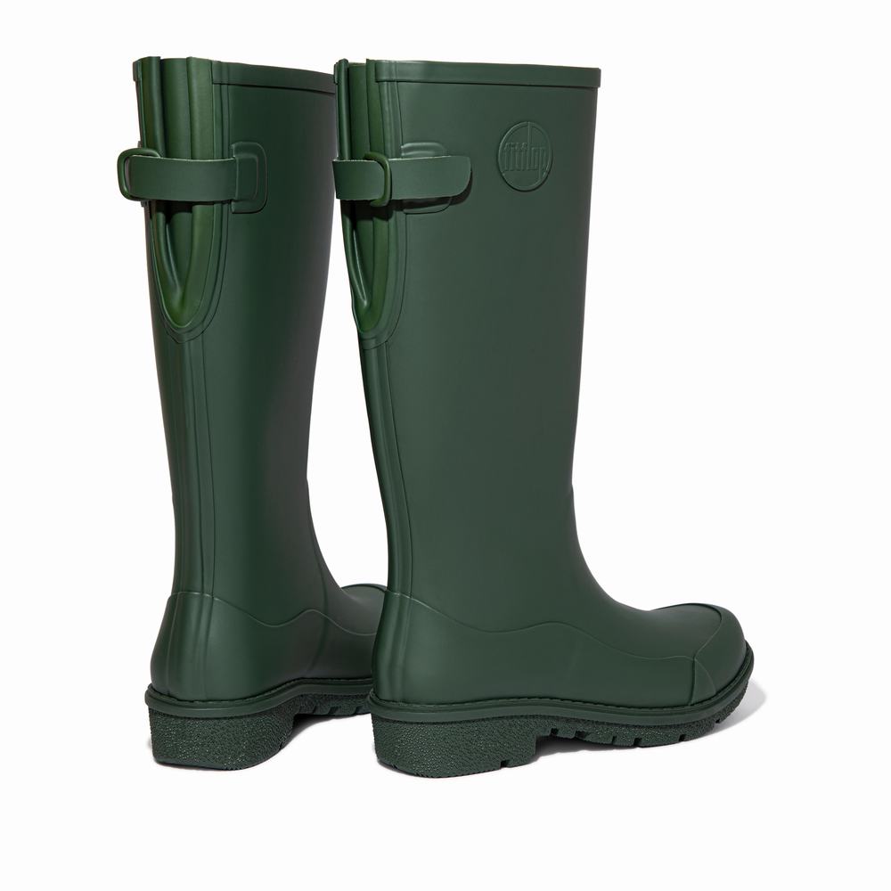 Deep Green Women's Fitflop WONDERWELLY Tall Rain Boots | GQ6034185