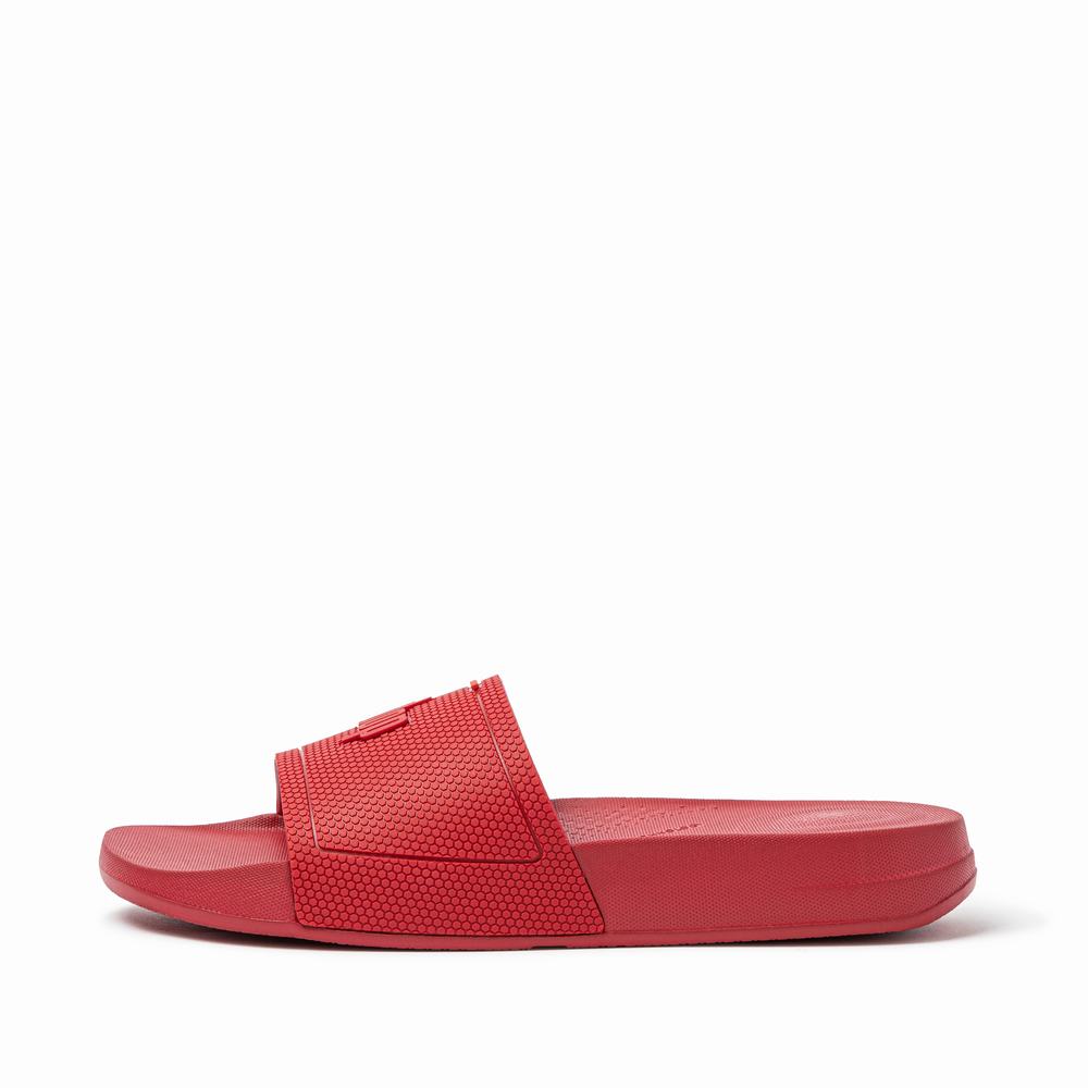 Deep Red Women\'s Fitflop IQUSHION Pool Slides | KU1297065