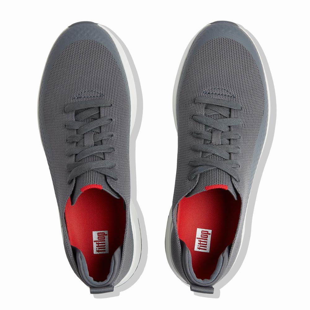 Grey Men's Fitflop UBERKNIT EVER Knit Sneakers | BG2798064