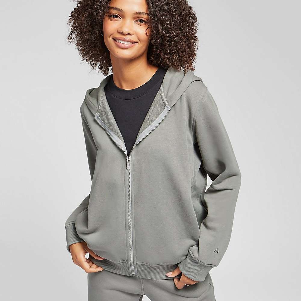 Grey Women\'s Fitflop BASIC THREADS Full Zip Hoodie | HZ4832750