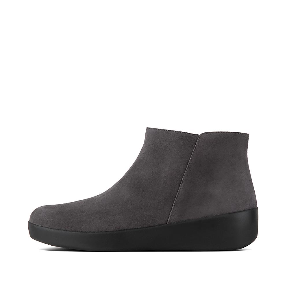 Grey Women\'s Fitflop SUMI Suede Ankle Boots | KE4062953